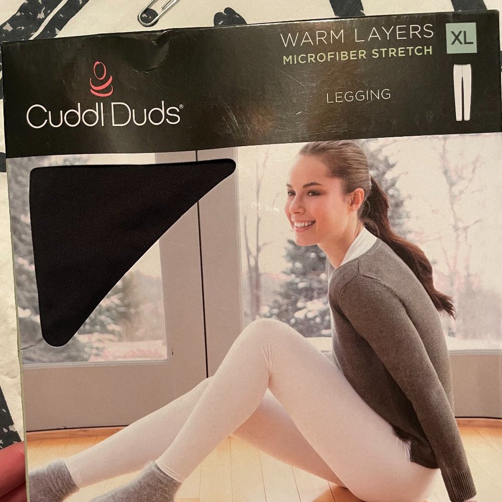 NWT Cuddl Duds Women's ClimateRight Stretch Microfiber Warm Underwear Legging XL